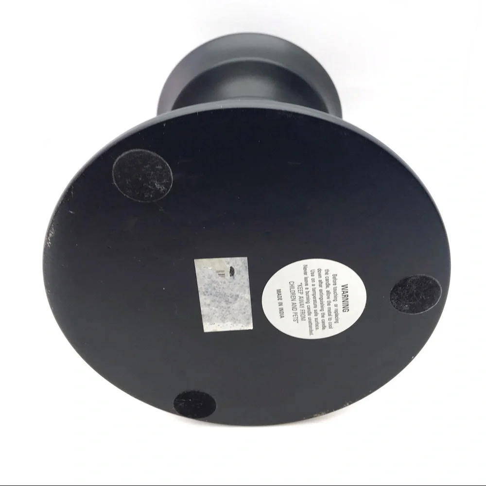 Chunky Dark Expresso Wood Candle 4”‎ Holder Decor